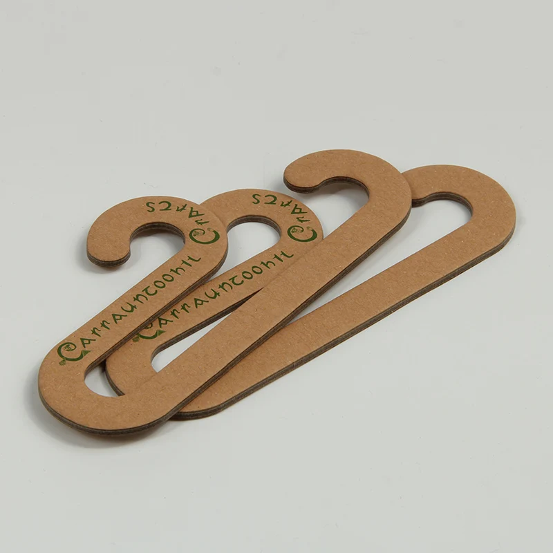 Eco friendly recyclable cardboard hanger packaging hook for socks