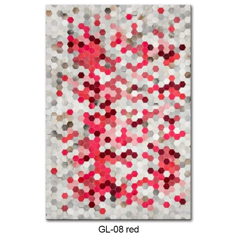 Colourful High Quality Large Cow Skin Leather Luxury Ballroom Carpets