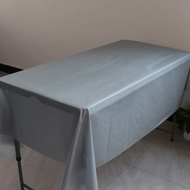 Paper Tablecloths Premium Plastic Table Cloths Rectangle Tables White Disposable Tablecloth