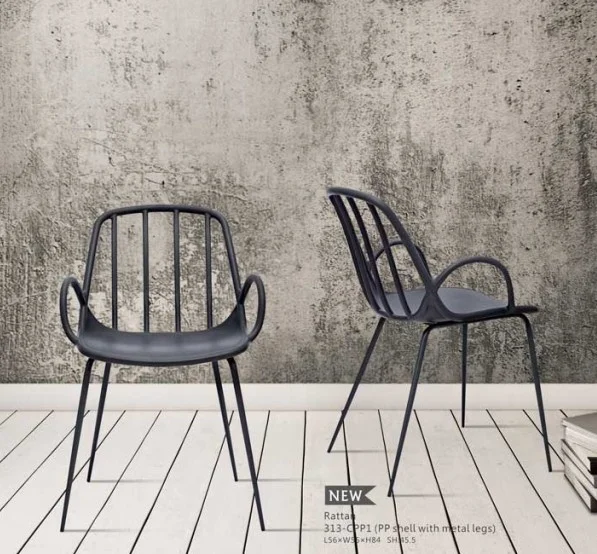 New Style Modern Leisure Metal Dining Chairs Cafe Restaurant For 1 People