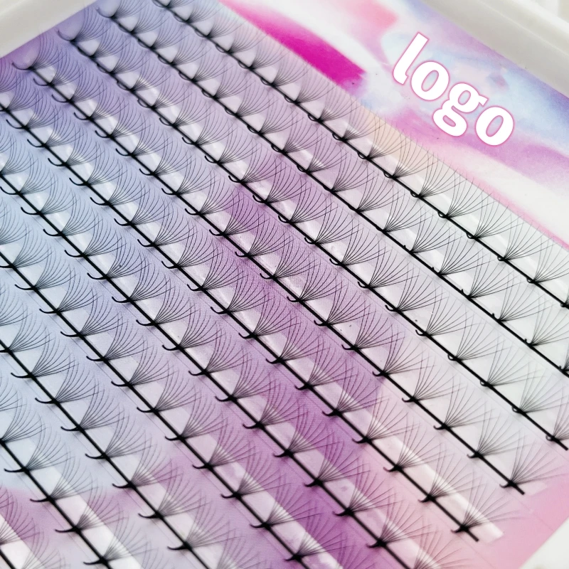 Dark Black Premade Volume Lash Extensions Russian Premade Volume Pre Made Fans Eyelash Extensions