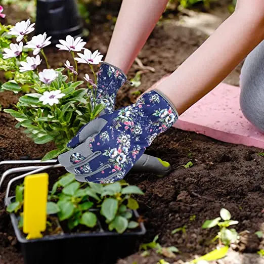 Leather Gardening Gloves for Women Thorn Proof Garden Gloves Touch Screen Working Gloves Gardening Gifts