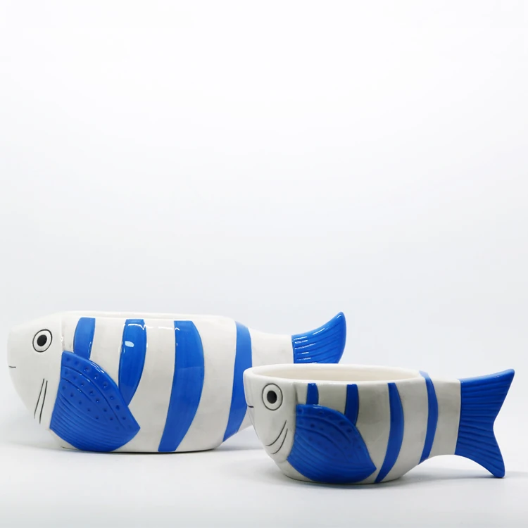 Wholesale printed logo custom animal pet fish shaped ceramic mug