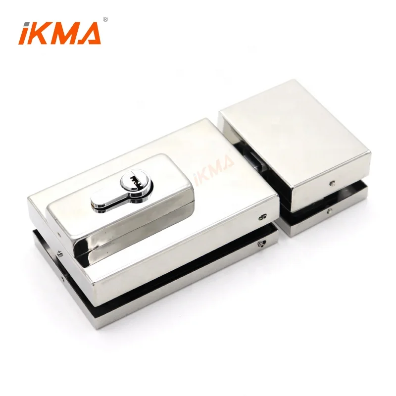 Hot sales commercial tempered glass door square central double lock