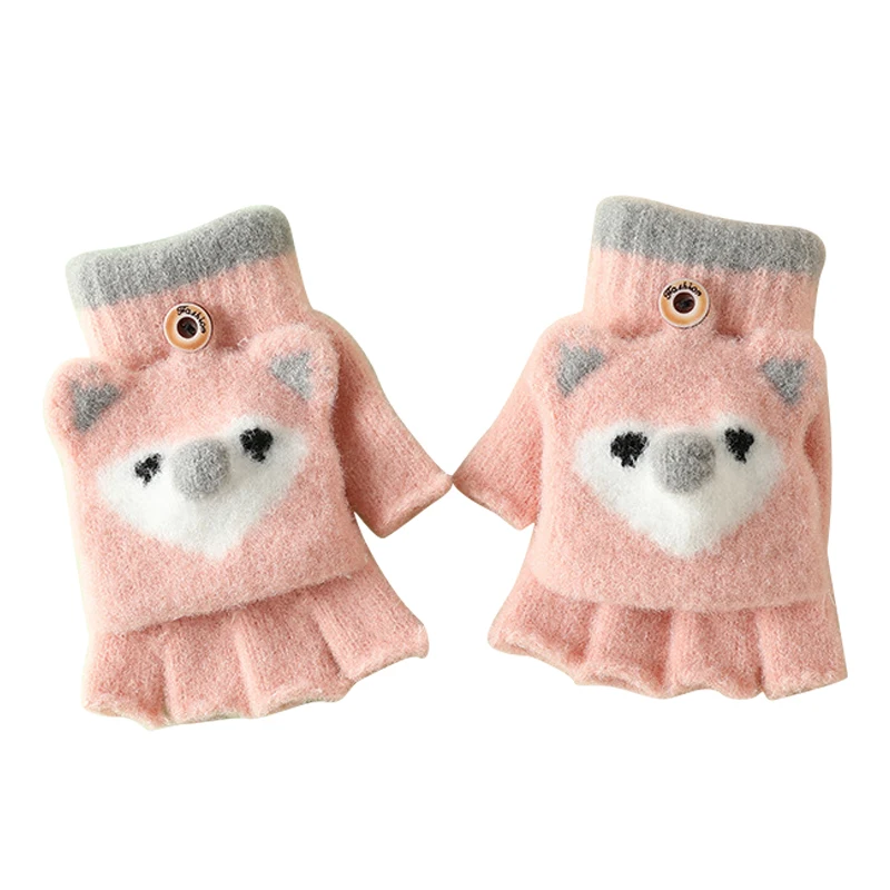 New Style Many Color Baby Winter Half Fingers Gloves Soft Warm Winter Gloves baby kids winter gloves