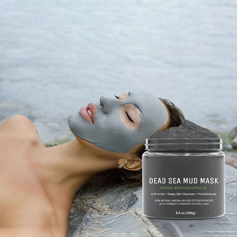 Private Label Moisturizing Whitening Face Body Beauty Clay Mask Deep Cleansing Pore Anti Acne Dead Sea Mud Mask