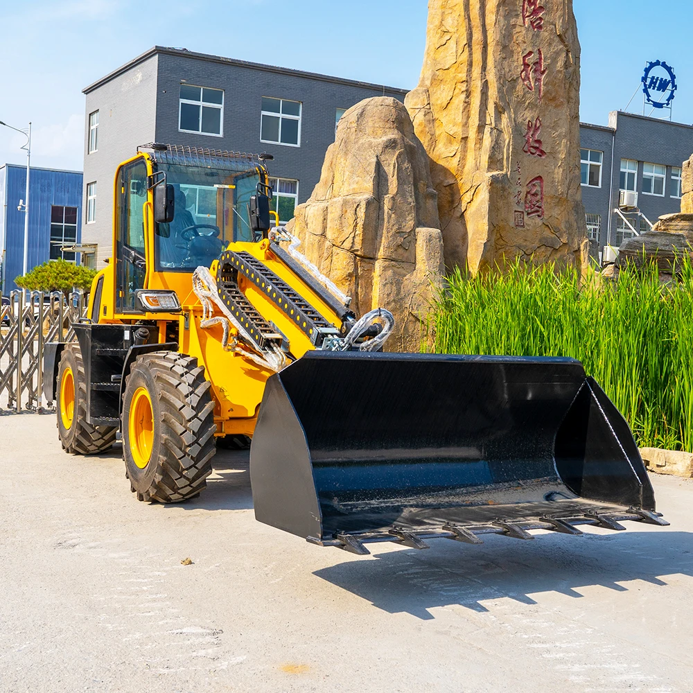 Hengwang Mini Front end Loader 1ton 2ton 3ton compact Telescopic Wheel Loader Small telescoping articulated loaders Telehandler