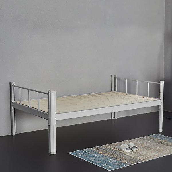 Luoyang low price white simple all iron bed stainless steel single bed