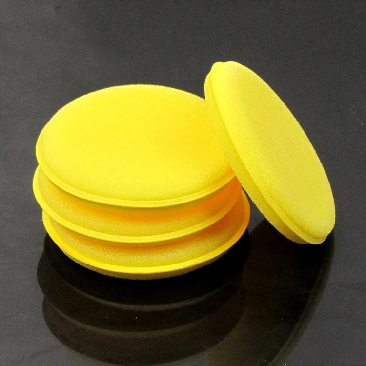 Factory Price Wholesale Round Edge Car Wash Maintenance Wax Sponge Polishing Sponge Car Supplies