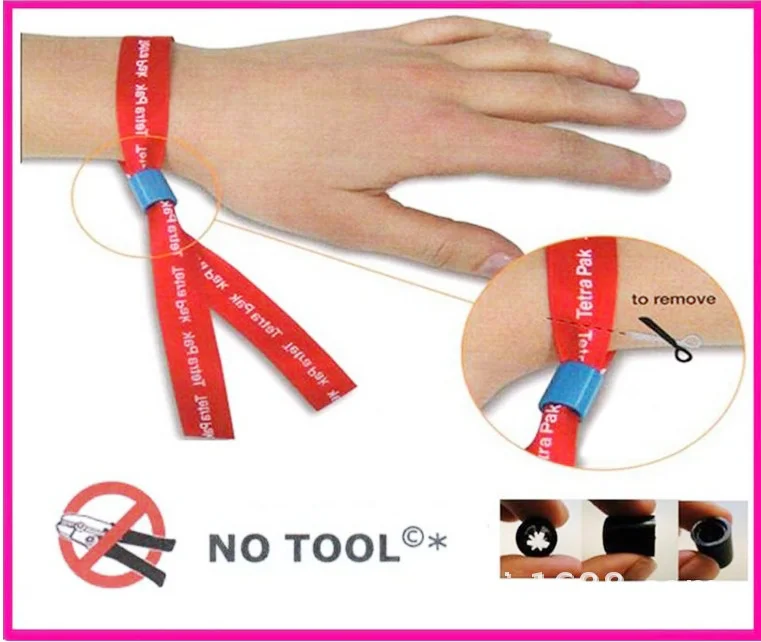 Custom Color Sliding Wristband Lock Oval Round Plastic Wrist Lock For Tour party conference concert