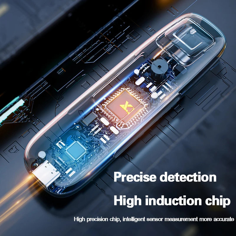 Rechargeable Portable Digital Non-Contact Breathalyzer Air Blowing Detector Alcohol Tester