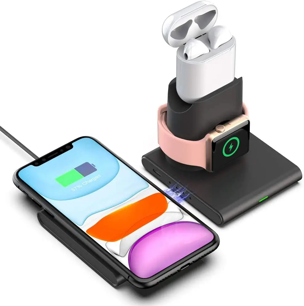 
Best Wireless charger stand 3 in 1 portable charger qi wireless for iphone 