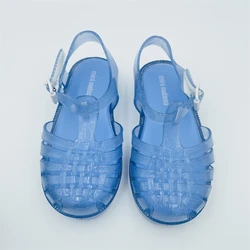 Летние Нескользящие модные детские сандалии в римском стиле, детские сандалии-желе с кристаллами, новинка 2021