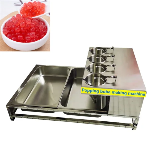 Automatic 4 Heads Boba Making Machine Agar Konjac Boba Machine Crystal Konjac Pearl Jelly Beans Making Machine