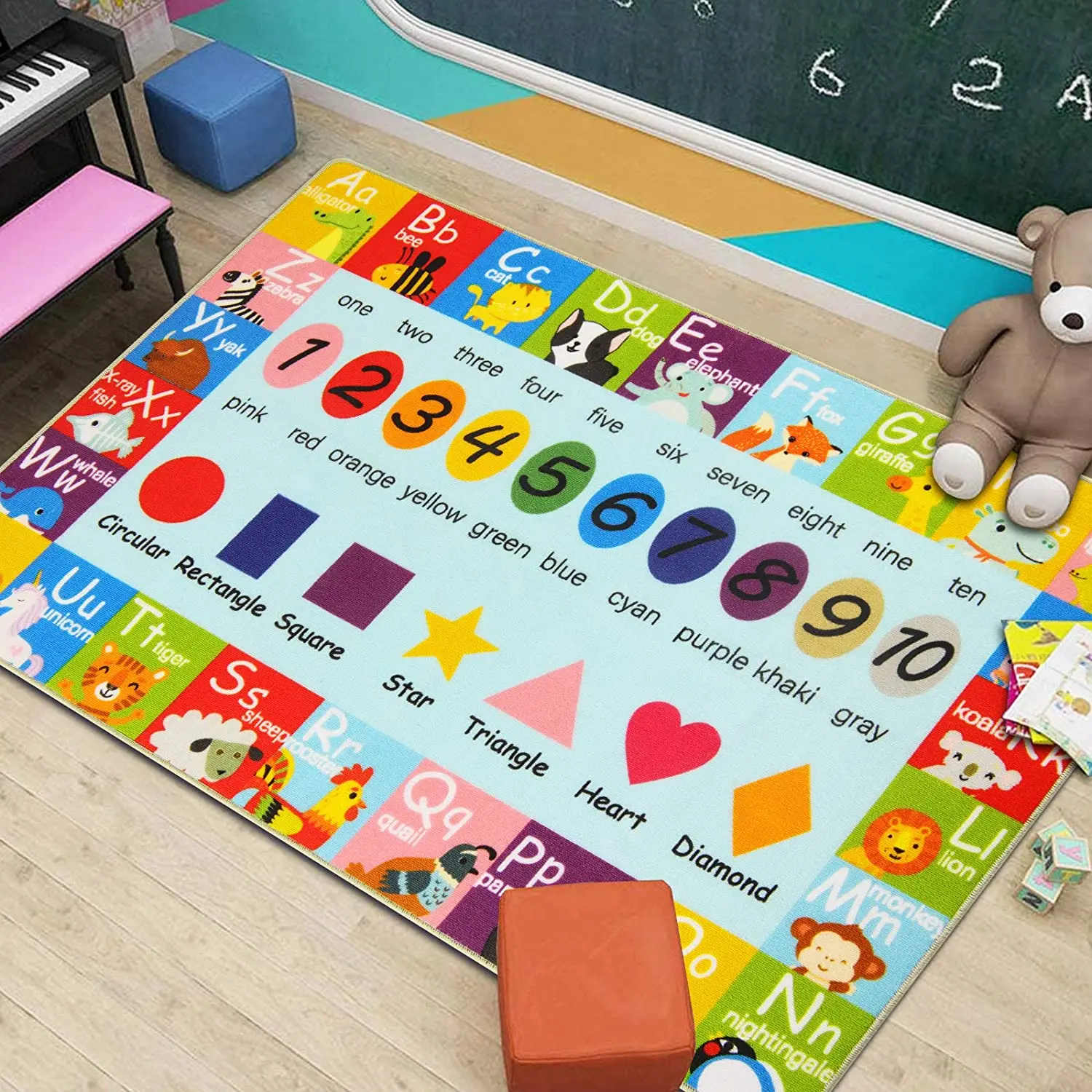 Custom Design Kids Children Baby Floor Mat Rugs Play Mats for Kids Baby Kids Rug Carpet Free Customized Machine Made 100% Nylon