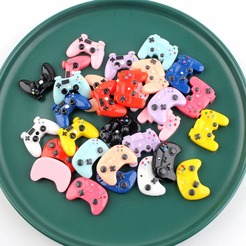 100pcs Flatback Slime Filler Beads Charms Resin  Game Controller Cabochons Craft For Jewelry Making Decoration DIY Accessories