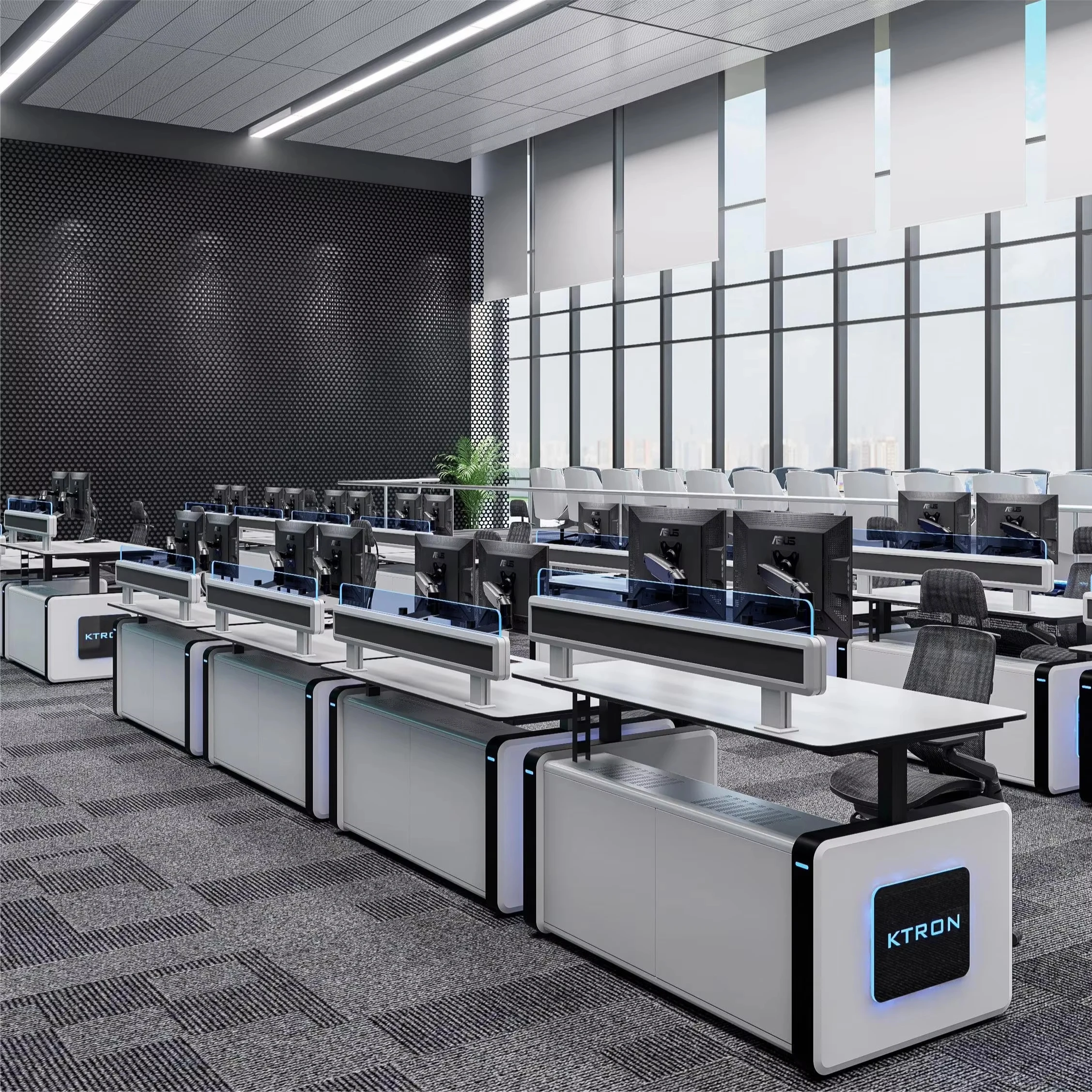 Integrated systems intelligent design control room consoles 24/7 office furniture dispatch room command center control desks