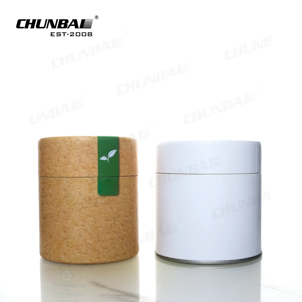Easy Peel Off Squeeze Cylinder Gold Kraft Paper Tube Packaging Unique Wrapping Face Cream Jar Kraft Paper Tube