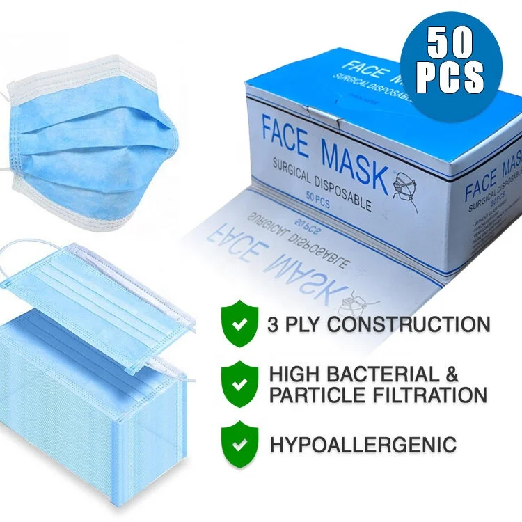Best selling products 3 ply dental surgical medical procedure nonwoven disposable face mask