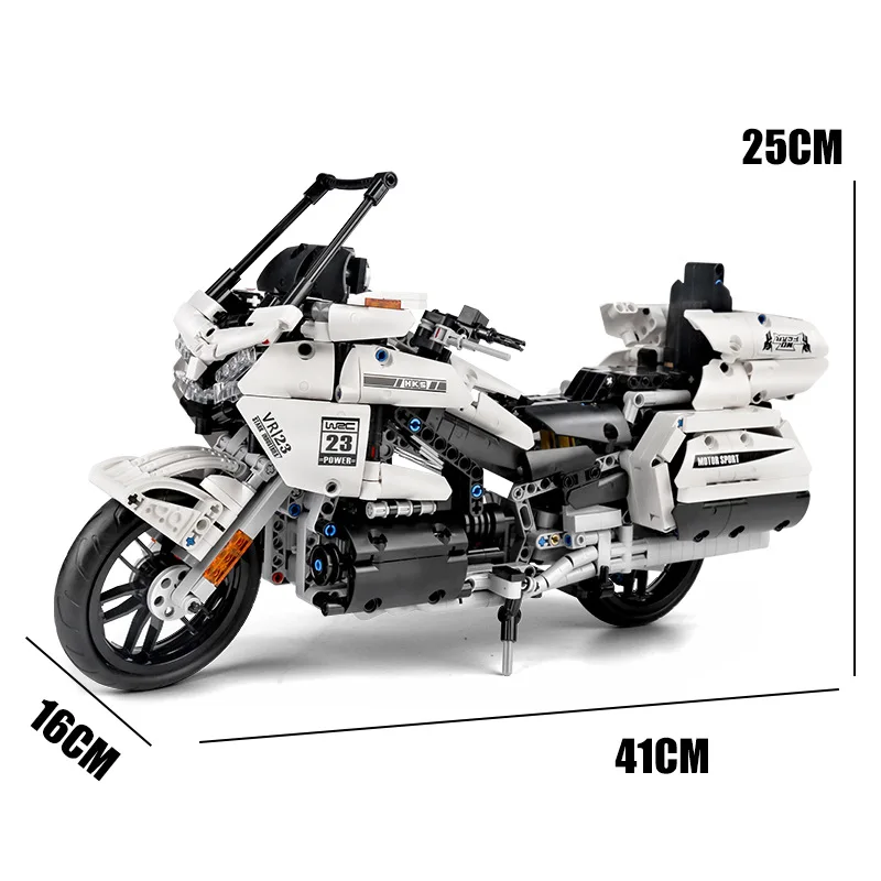 Mould King 23001 DIY Toy Technic Motorcycle Model Building Block 1:12 Motorcycle Building Blocks Bricks Toy For Boy