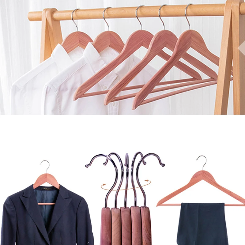 factory wholesale wood products cloth hangers moth repellent cedar indoor modern hanger luxury wooden cloth hangers