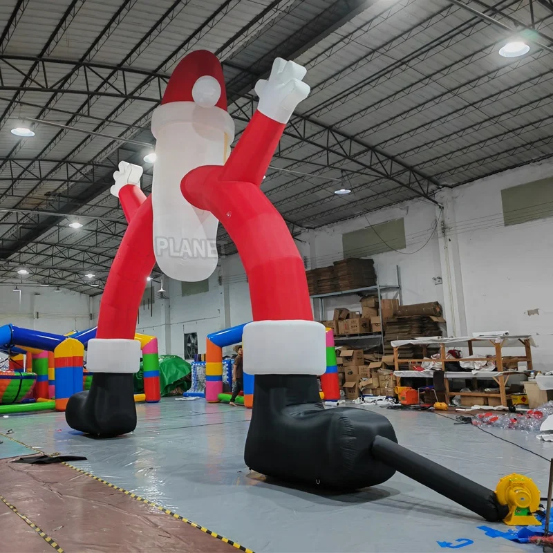 Hot Sale Christmas Decoration Giant Inflatable Santa Claus Gate Inflatable Christmas Archway Inflatable Santa Arch