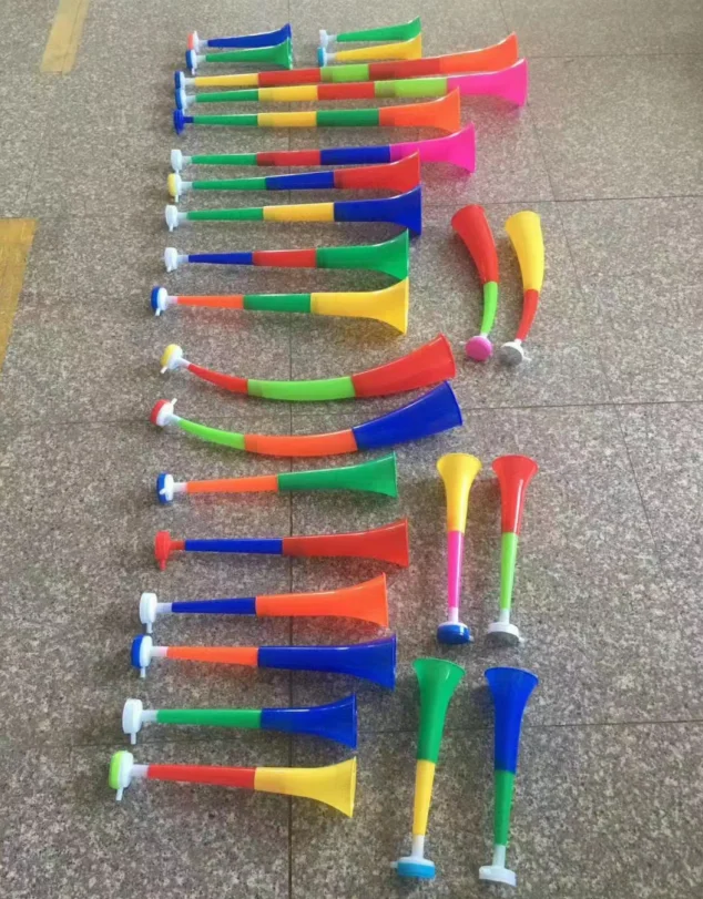 Оптовая продажа пластиковые реквизиты для стадиона Vuvuzela PE трехсекционный Рог 49 см/55 см/61 см размер вас на выбор