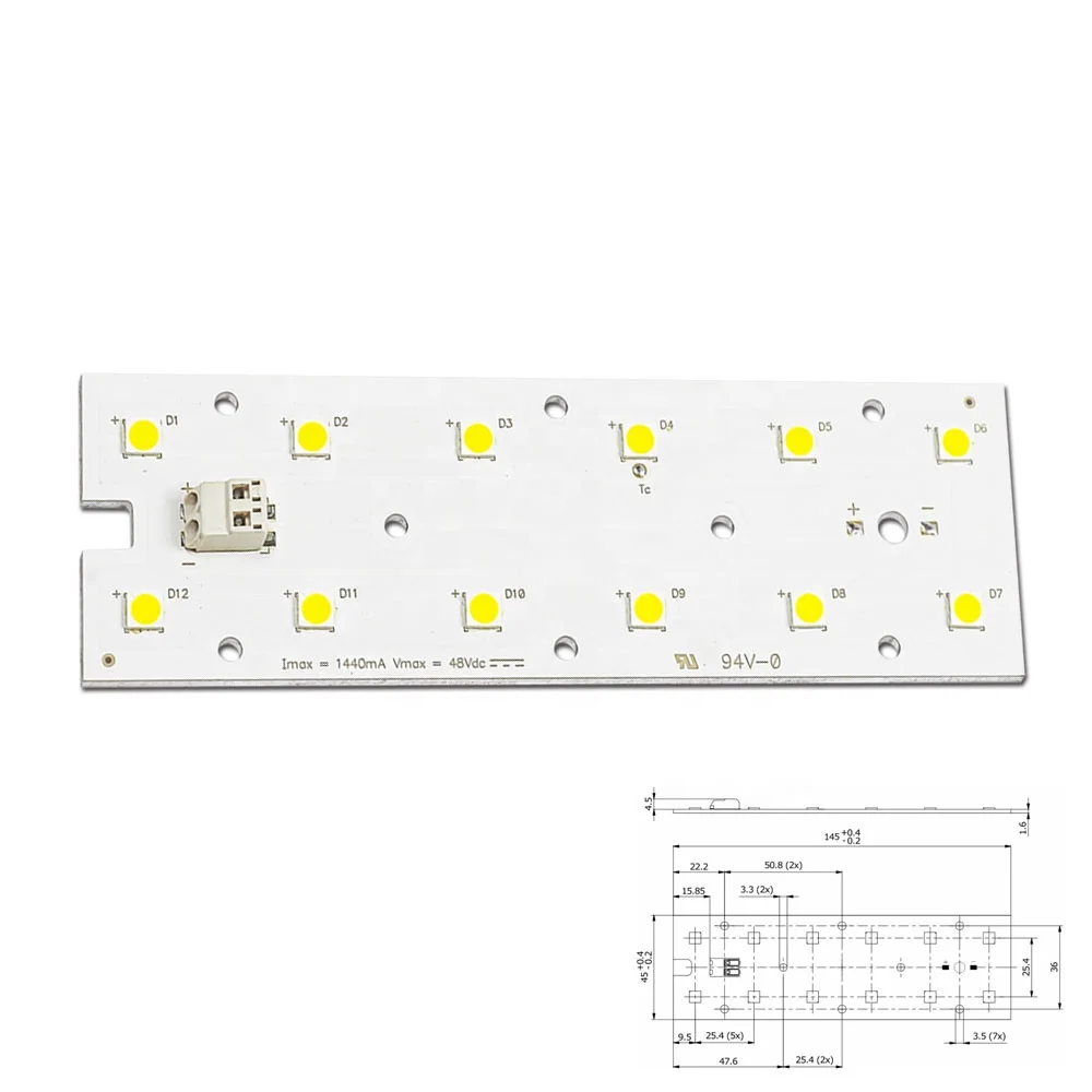 Factory Supply PCBA LED Module Street Light Module With LED Lens 5050chip High Lumen 4000K 36W 50W