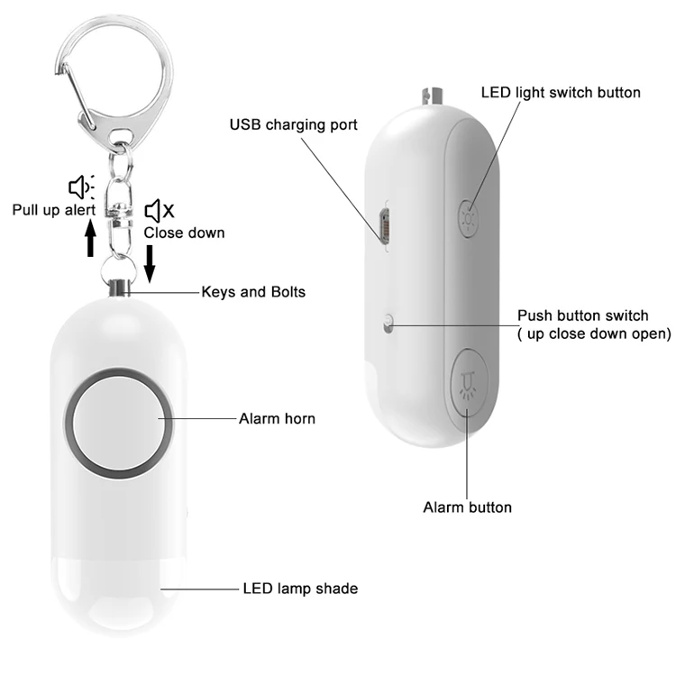 Amazon Safesound Safety Self Defense Keychain Personal Alarm for Lady/Elder/Kids