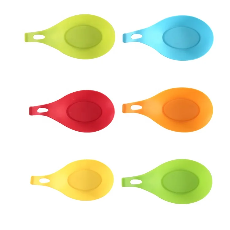 
Small Size Silicone multi purpose spoon rest mat Baby Spoon Dinning Tools Rest Mat 