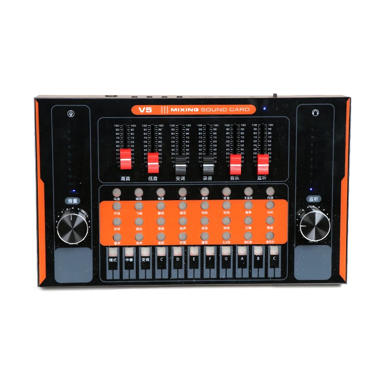 Высококачественная универсальная звуковая карта Usb для записи в реальном времени ноутбука мобильного телефона