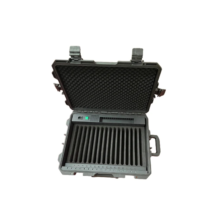 Manufacturer Aluminum alloy 10/16 Ways USB  Type C Frame Luggage Tablet Charging Trolley