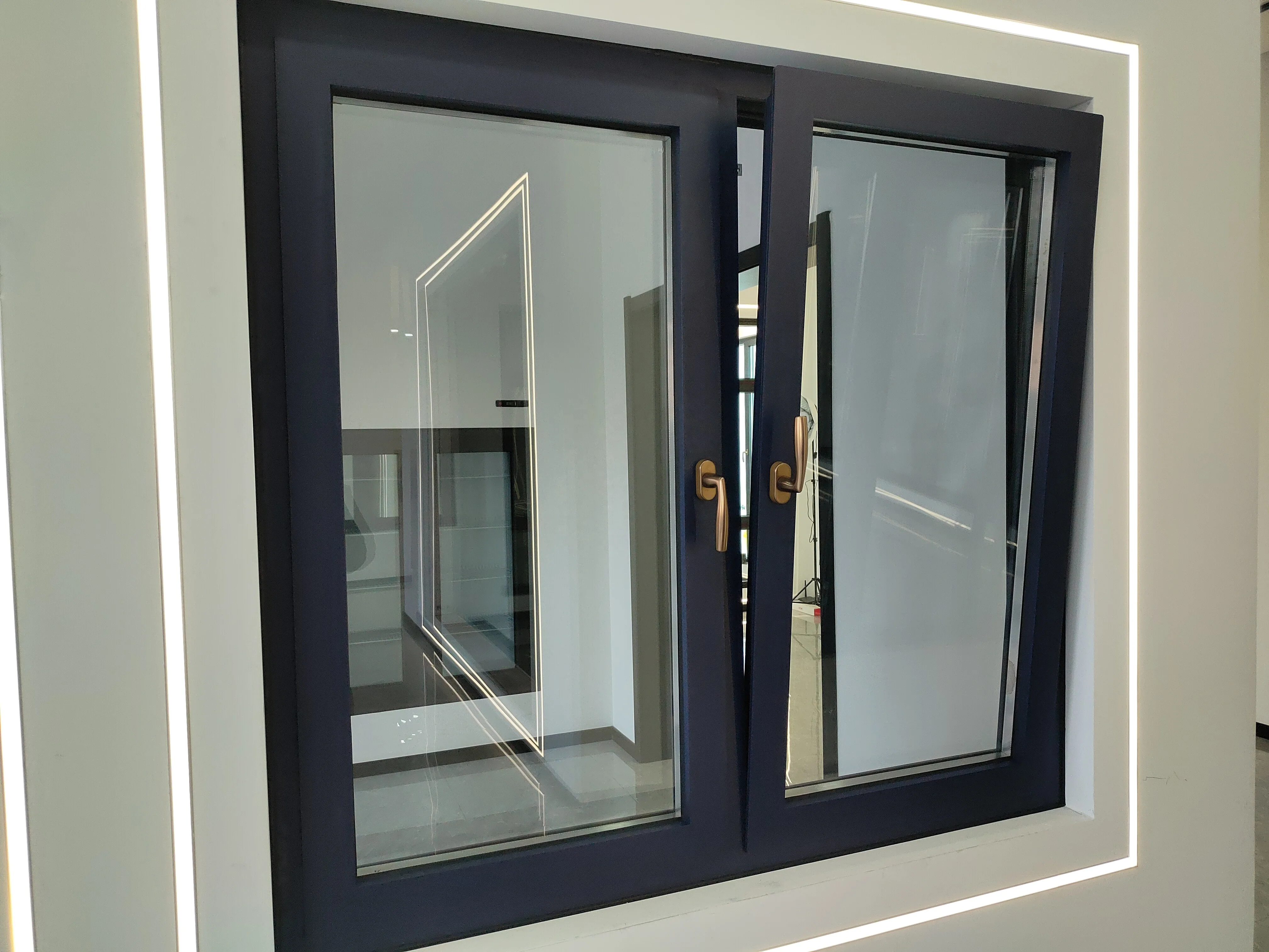 Australia standard customized double glazed ultra narrow frame balcony aluminum alloy frame casement windows