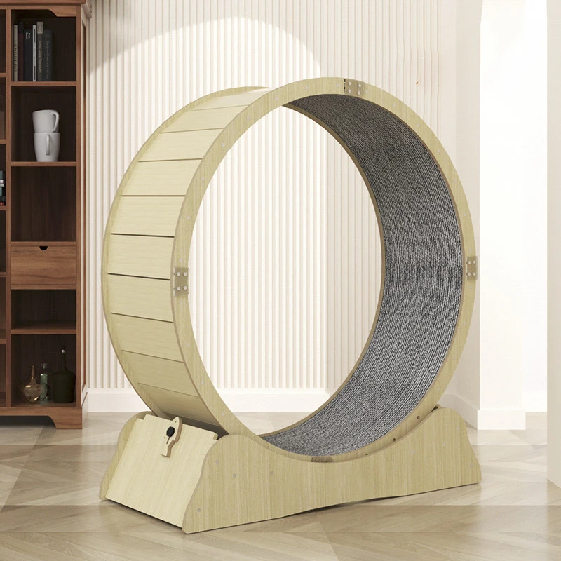 Factory Directly Wooden Pet Toys Cat Climbing Frame Cat Sports Toy Cat Scratching Treadmill Running Wheel