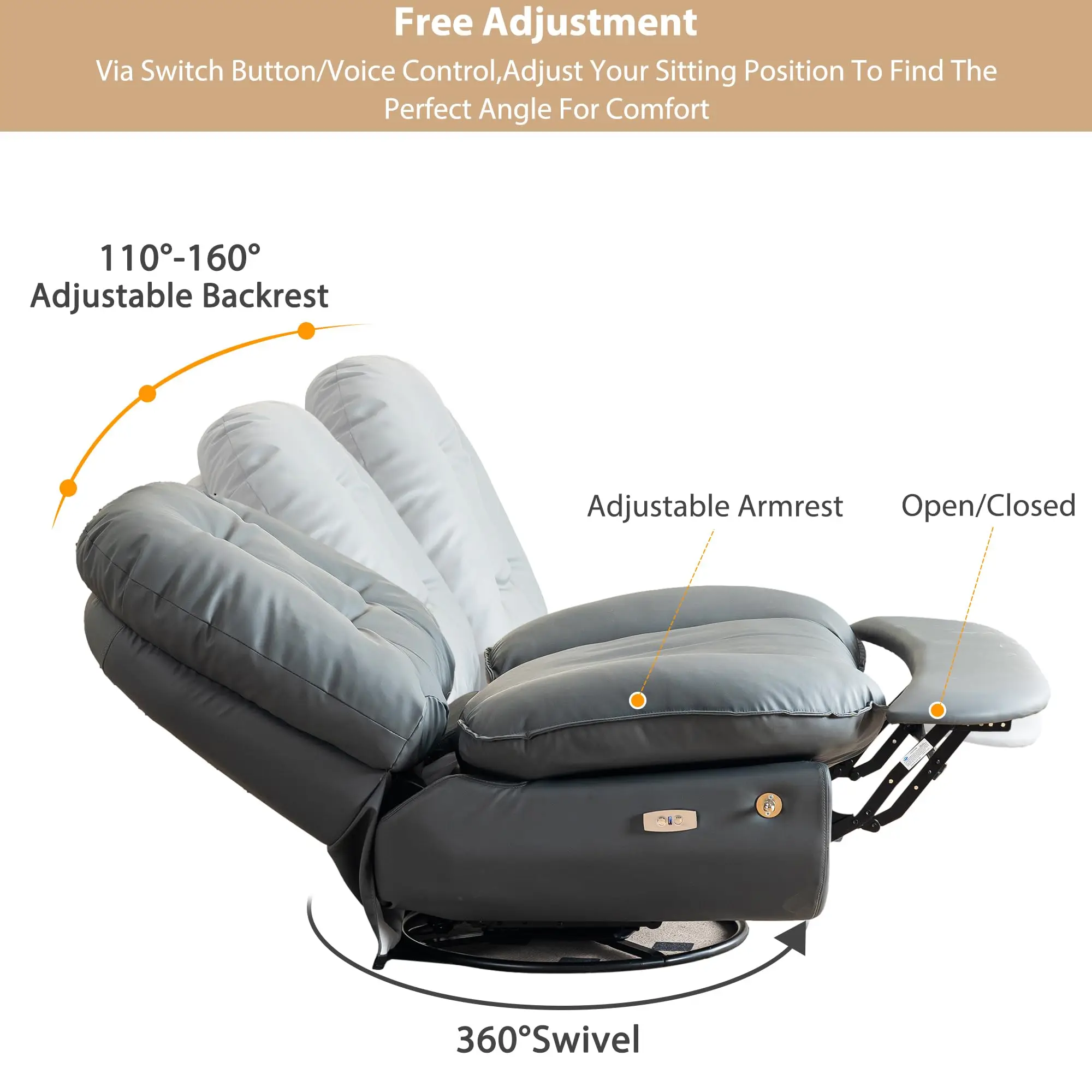 Rocking Chair Cream Theater Manicure Multifunctional Recliner Gua Wind Living Room Lazy Sofa Free Sample Modern Home