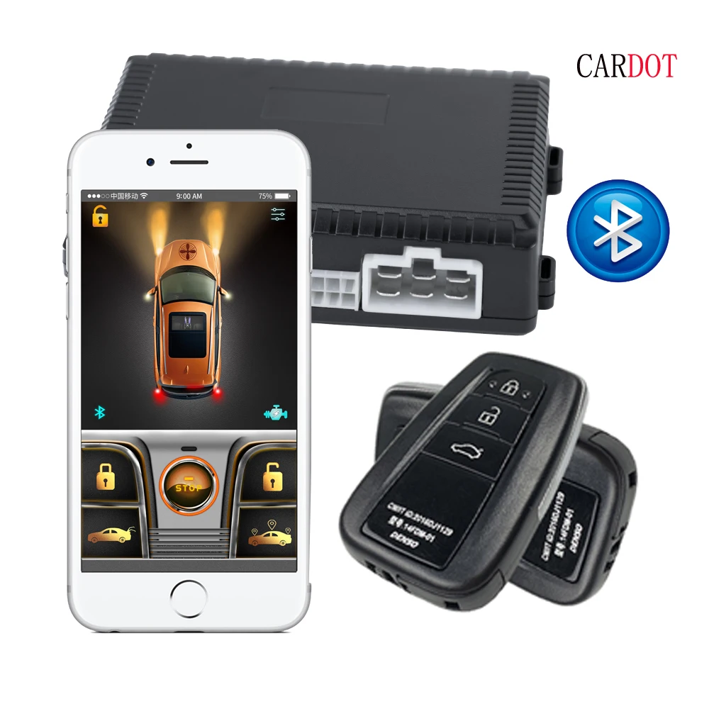 Прямая поставка Cardot премиум-версия умная бесключевая Система доступа пульт дистанционного управления пуск двигателя Кнопка запуска и остановки сигнализация для автомобиля