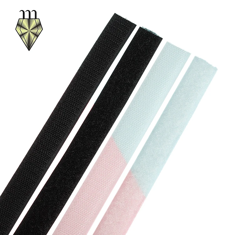 Eco-friendly sewing soft blend nylon fabric hook and loop tape on baby clothes