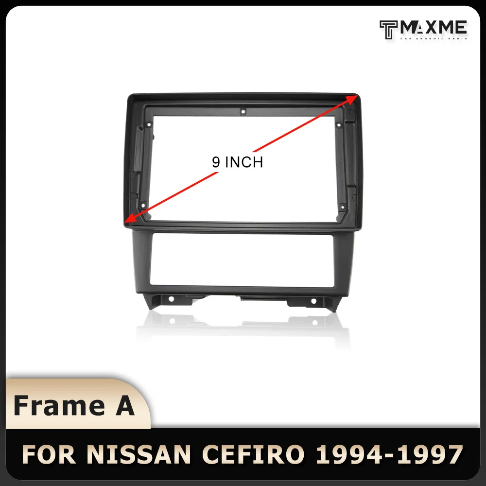 Maisimei Factory Wholesale Car DVD Frame FOR NISSAN CEFIRO Matten Black 1994-1997 With Cable 9 inch LHD RHD