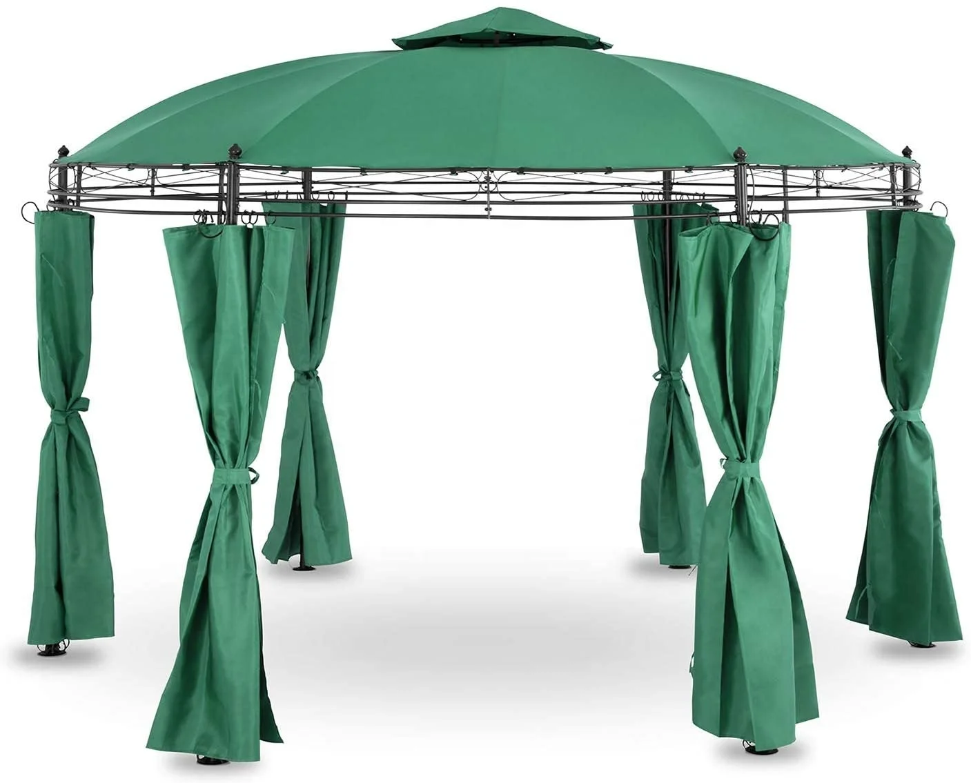 
3.5M round pavilion toscana metal gazebo party tent beer bar 
