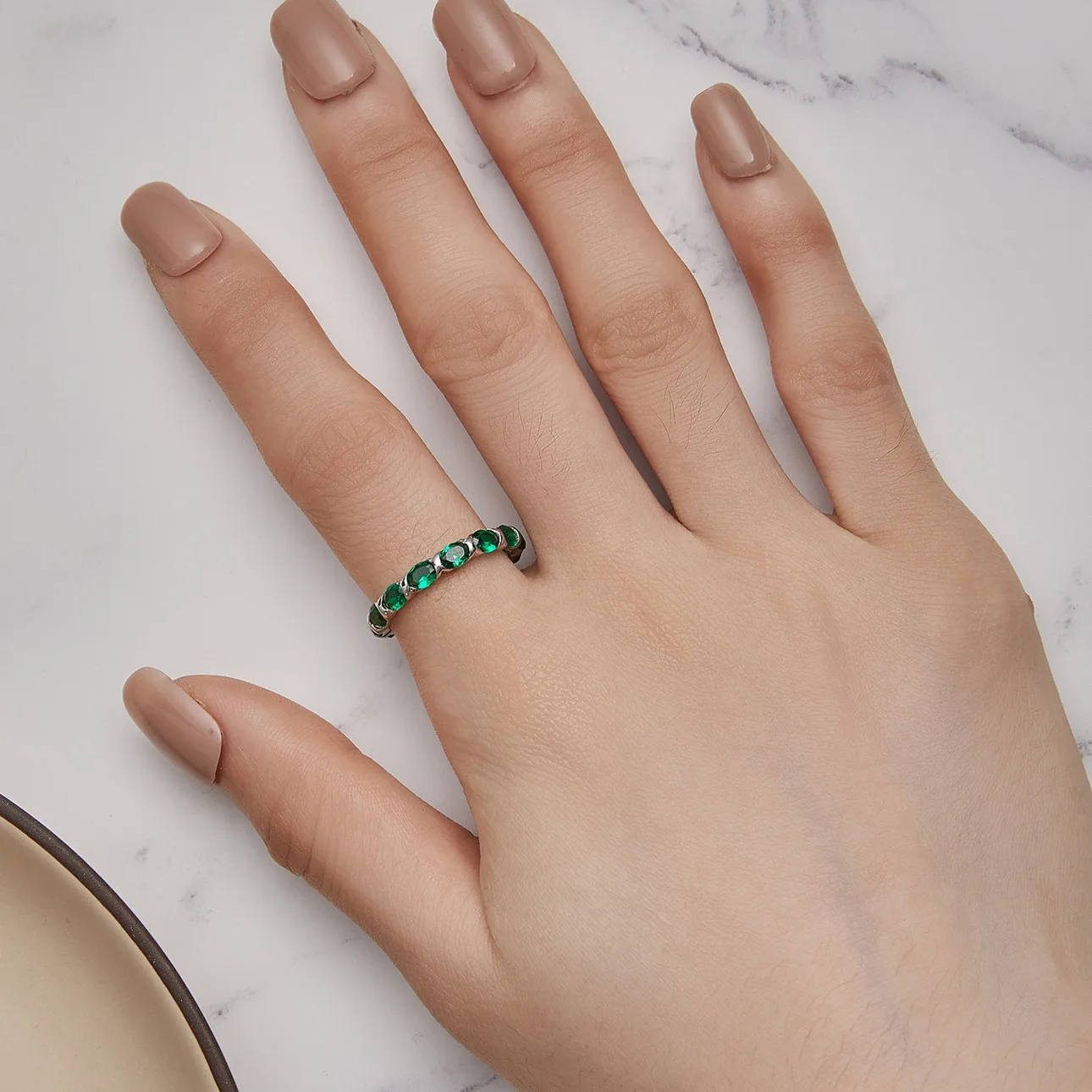 New luxury emerald zircons sterling bague argent alibaba wholesale jewellery finger rings 925 silver women