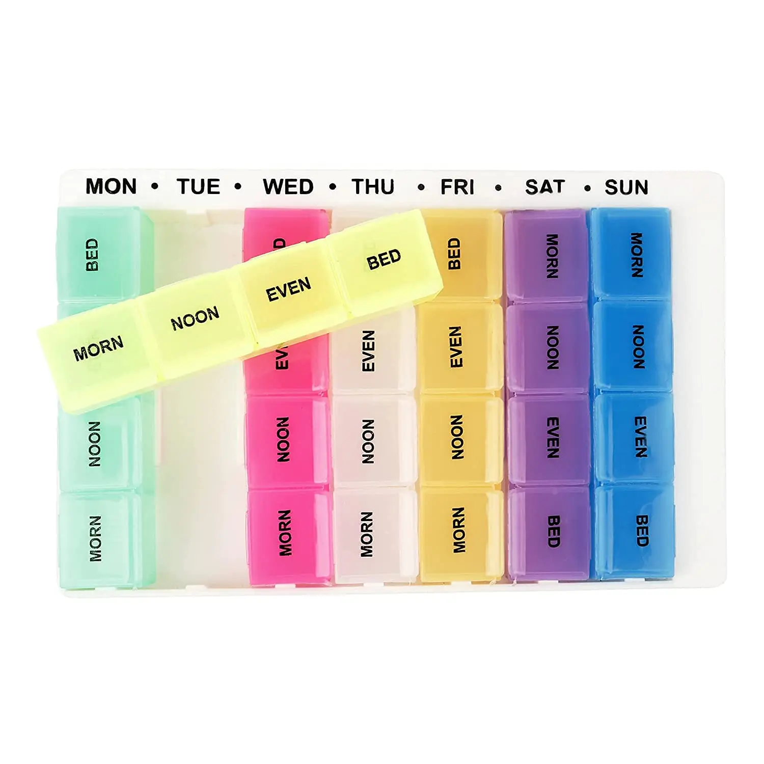 28 Day Pill Box Organizer Weekly 7 Day Pill Dispenser 4 Times a Day