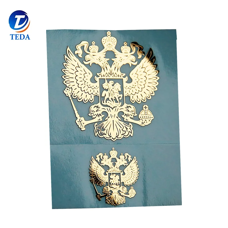 Custom colorful decorative metallic nickel label waterproof gold letter silver 3D metal transfer logo sticker