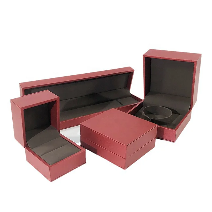 Amino  High end Luxury New double cover sheet thickened right Angle   Ring  Bracelet Necklace pendant red jewelry box