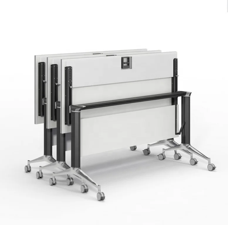 LEADCOM LS-414A commercial office furniture flip top movable office meeting room conference room table meeting foldingtable