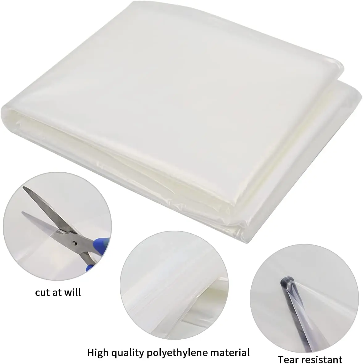 Greenhouse Film Clear Greenhouse Cover UV Resistant Covering Plastic Sheeting Anti-drip Plastic Film Polyethylene Cover