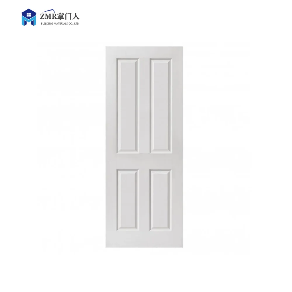 High quality MDF double entry casement wooden modern interior doors for bedroom white color
