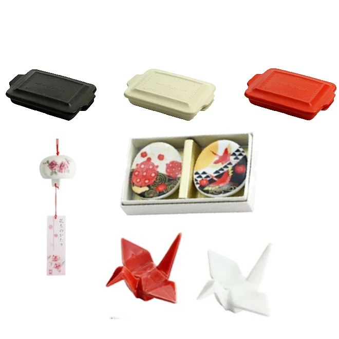 Porcelain Thousand Paper Cranes Pottery Decor Crafts Table Top Decorations For Living Room