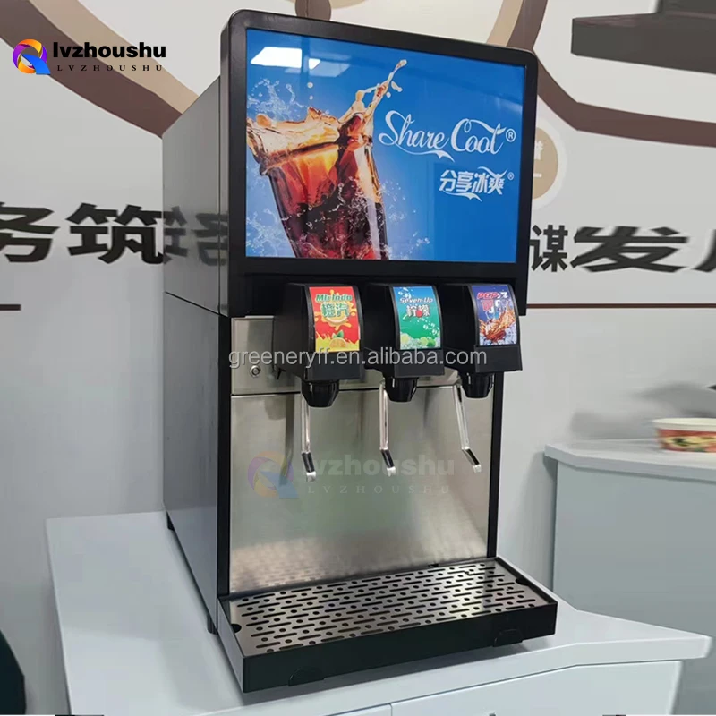 High Efficiency Commercial Soda Fountain Machine Carbonated Cola Beverage Dispenser with Refrigeration Feature
