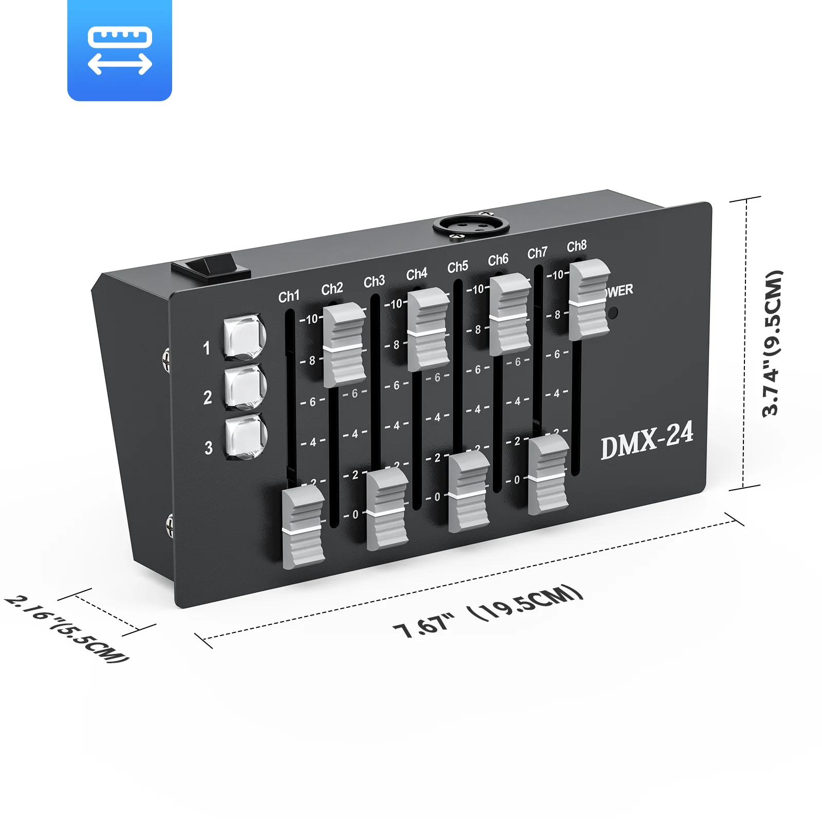 U`King Portable DMX Console MIDI Operator DMX24 Channel DJ Party Stage Lighting Controller Disco