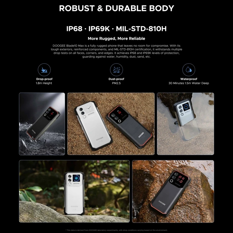 Wholesale Global version DOOGEE Blade 10 Max 8GB+256GB 10300mAh Large battery Android 14 DOOGEE 4G Mobile Phones